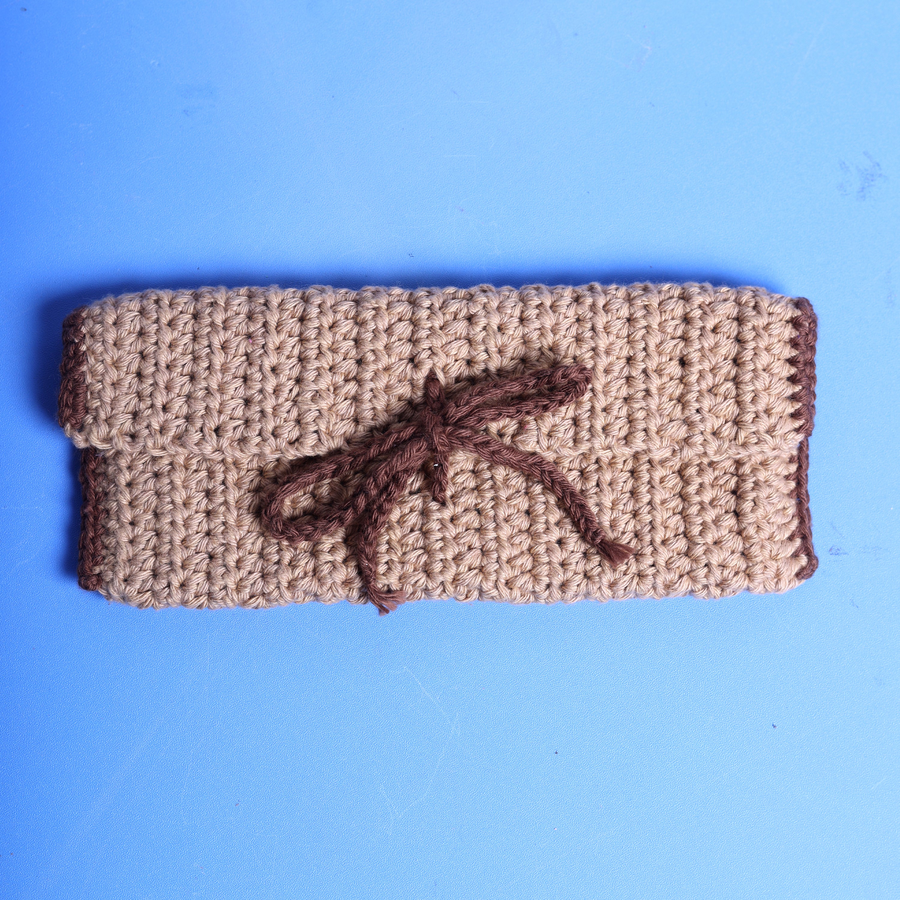 Crochet Eyewear Case (Brown)