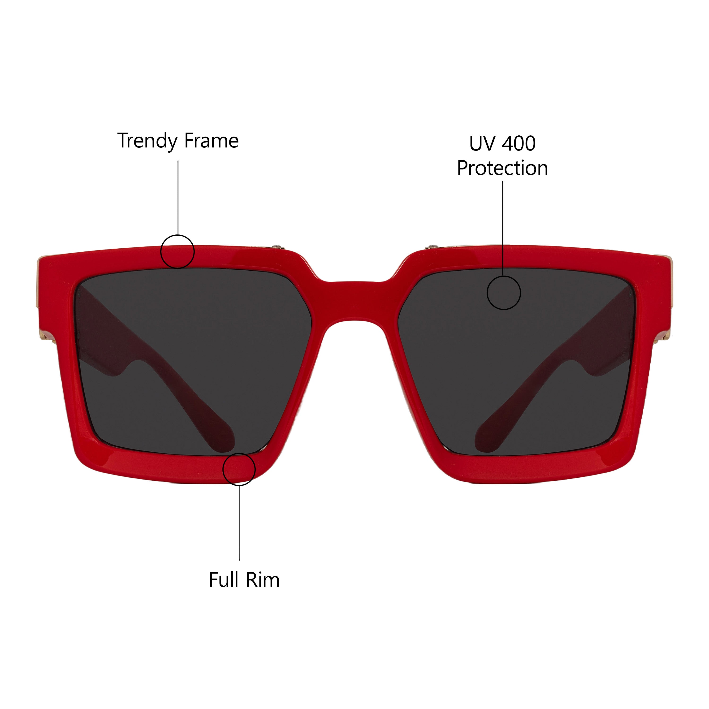 Eagle Wayfarer Oversized Sunglasses (UV400 Protection)