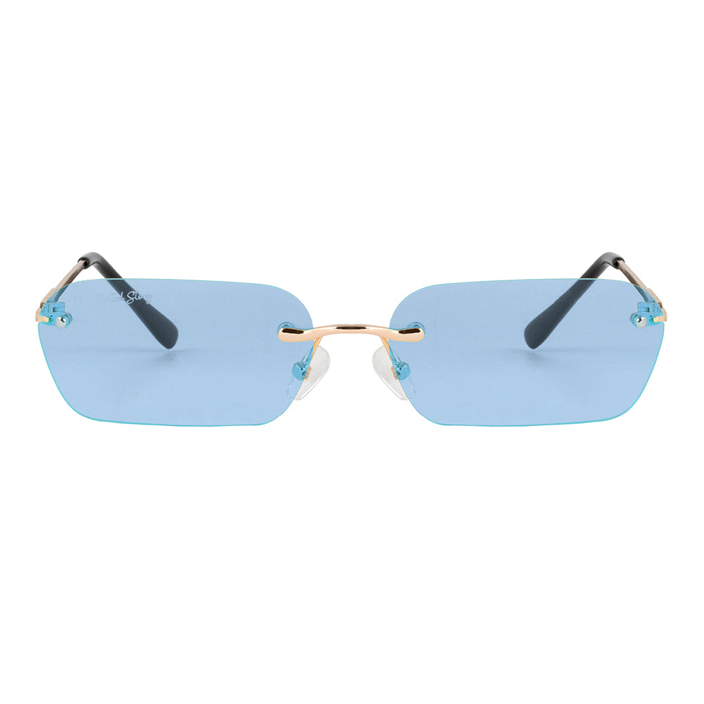 Rimless Rectangle Tint Sunglasses (UV400 Protection)