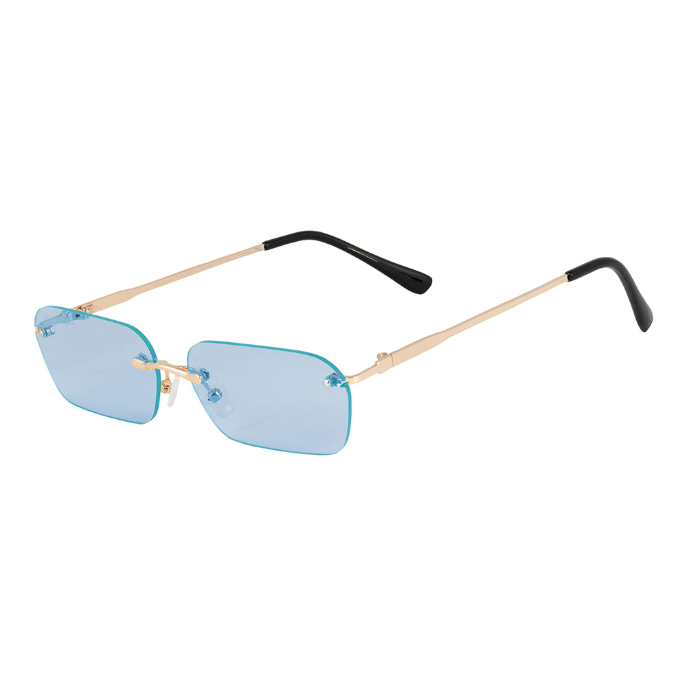 Rimless Rectangle Tint Sunglasses (UV400 Protection)