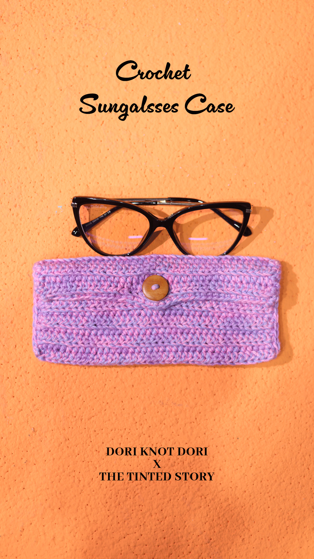 Crochet Eyewear Case (Pink)