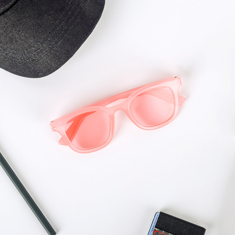 Flamingo Glossy Finish Wayfarer Sunglasses (UV400 Protection)