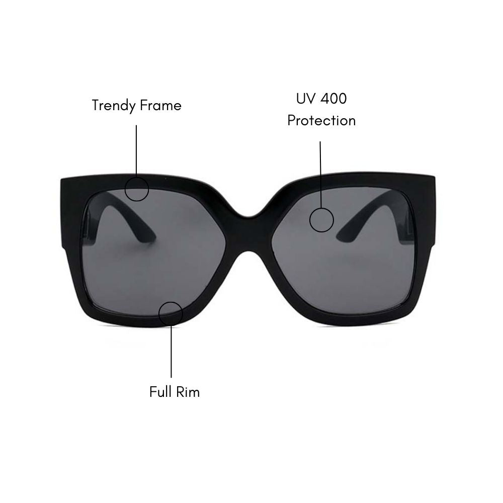 Raptitude Retro Oversized Sunglass (UV 400 Protection)