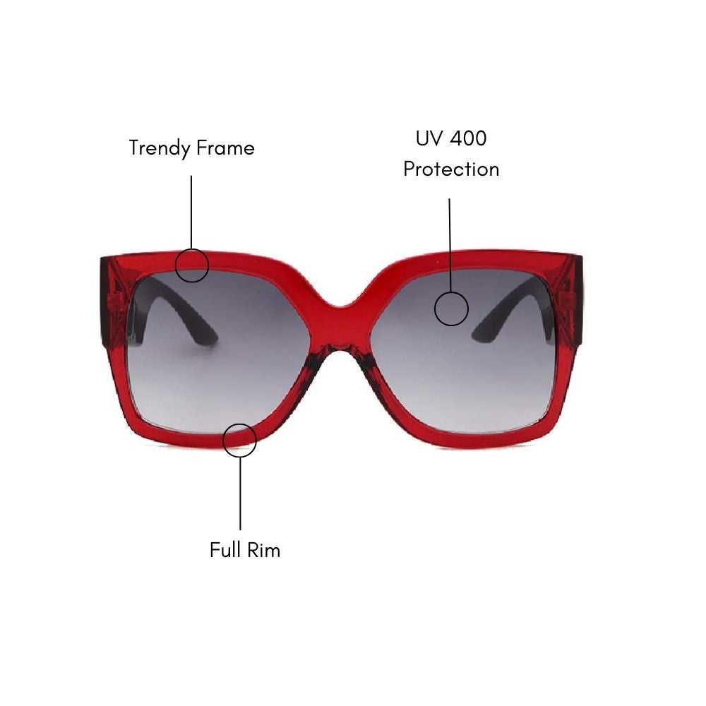 Raptitude Retro Oversized Sunglass (UV 400 Protection)