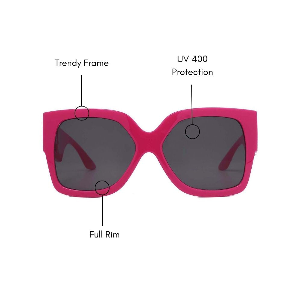 Raptitude Retro Oversized Sunglass (UV 400 Protection)