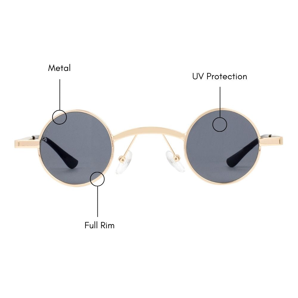 Cyber Punk Round Sunglasses (UV 400 Protection)