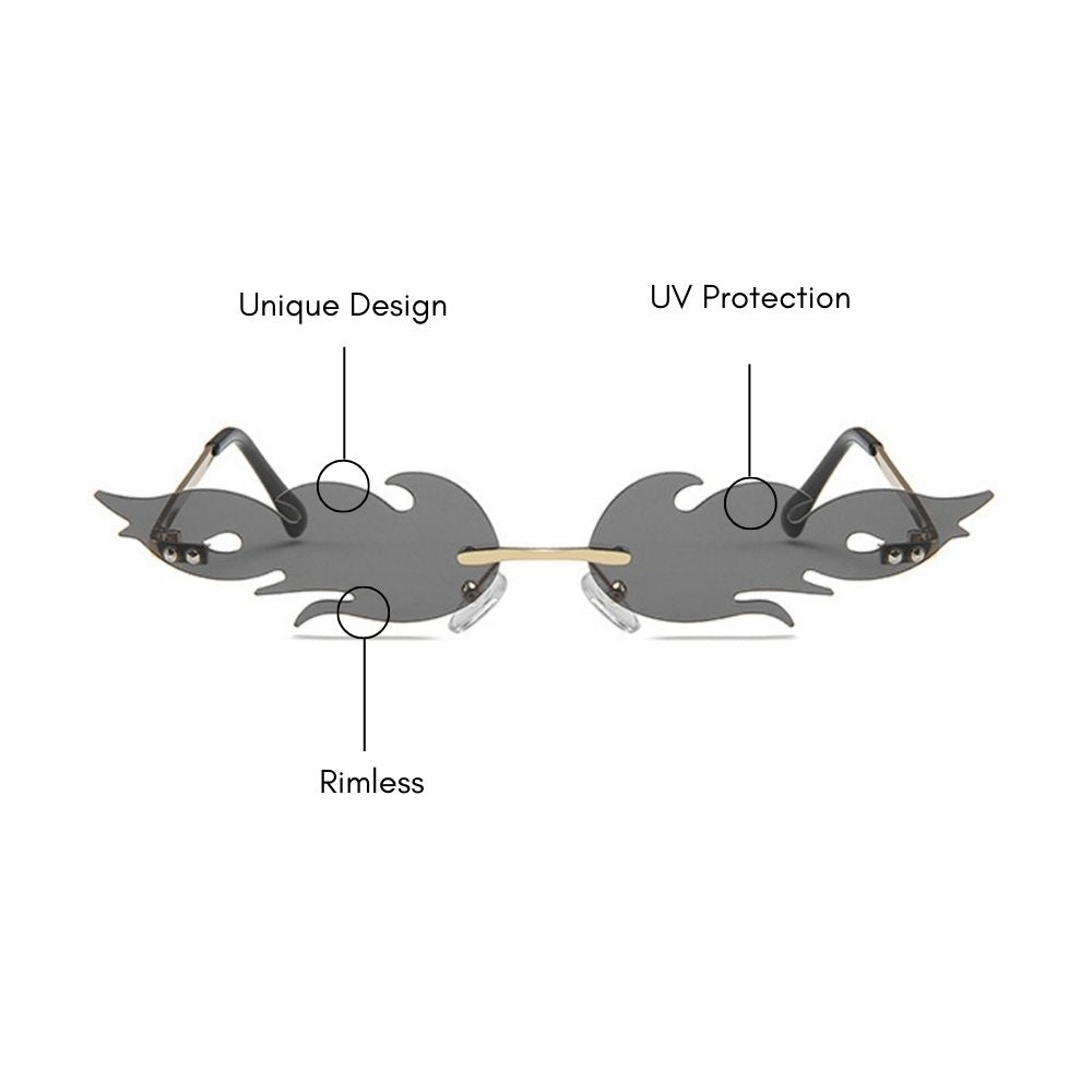 Fiery Blaze Party Sunglasses (UV 400 Protection)