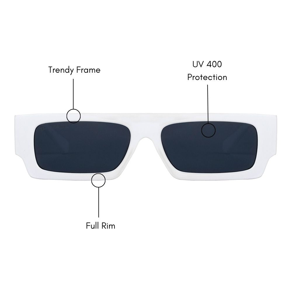 Street Beat Rectangle Sunglasses (UV400 Protection)