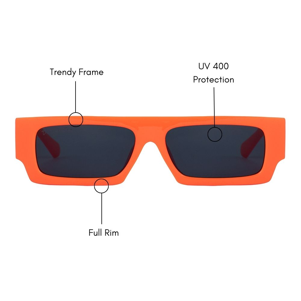 Street Beat Rectangle Sunglasses (UV400 Protection)