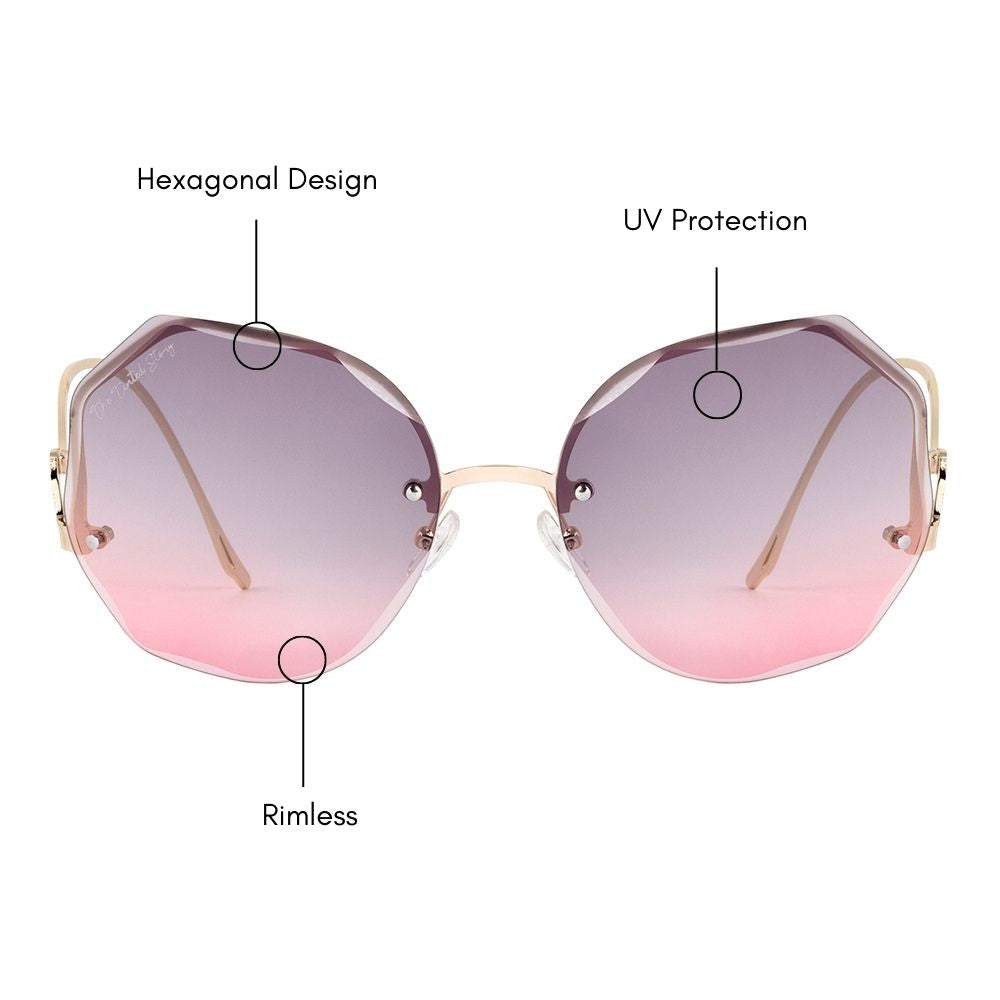 Hexagon Retro Sunglasses (UV400 Protection)