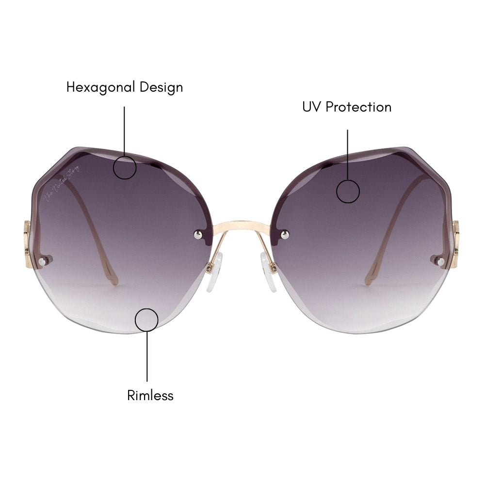 Hexagon Retro Sunglasses (UV400 Protection)