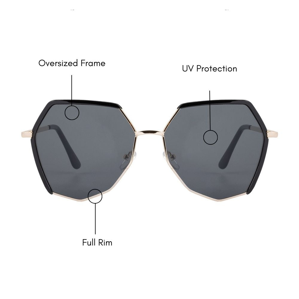 Jazz Oversized Sunglasses (UV 400 Protection)