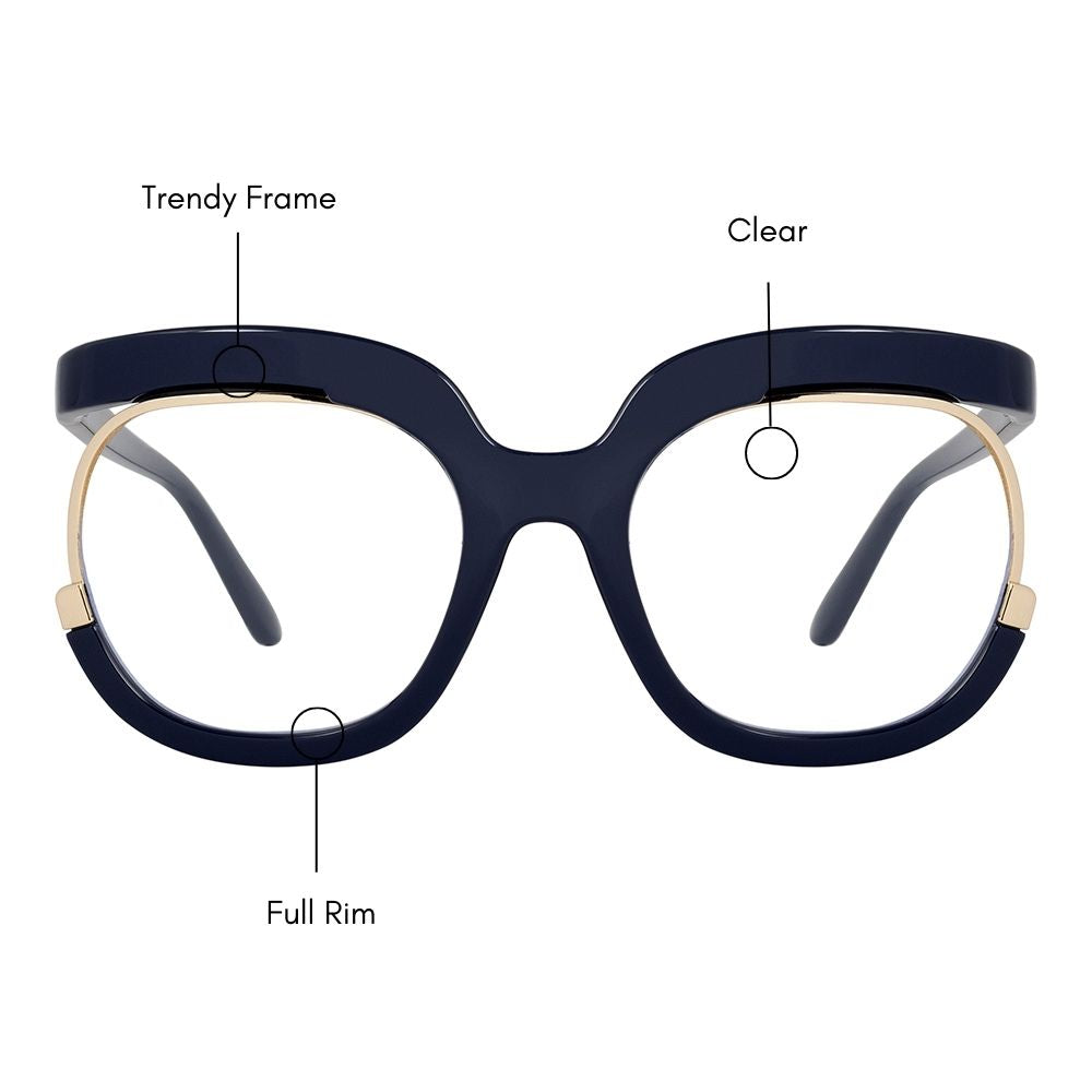 Sculpt Oversized Eyeglasses (UV400 Protection)