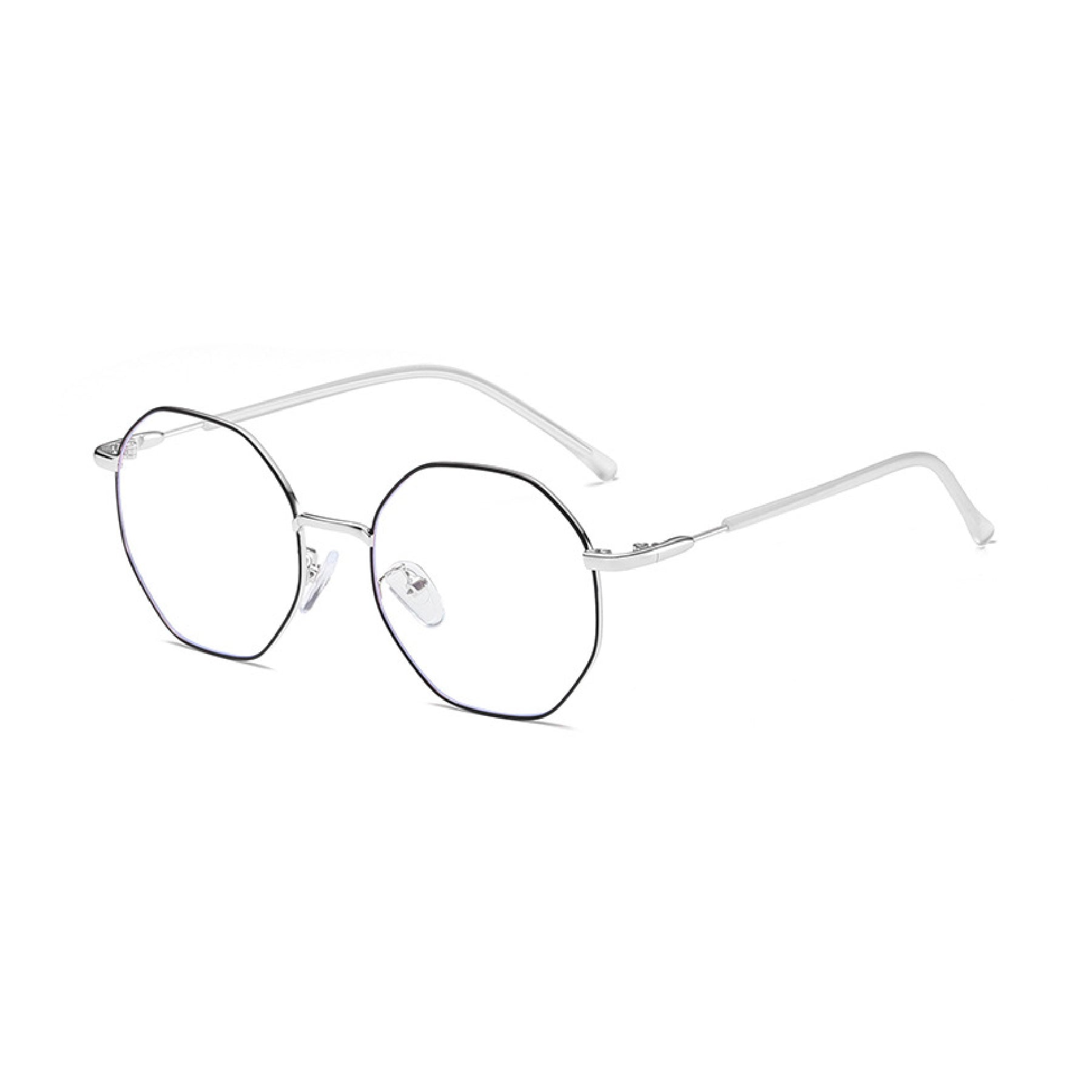 Blue Ray Hexagonal Eyeglasses