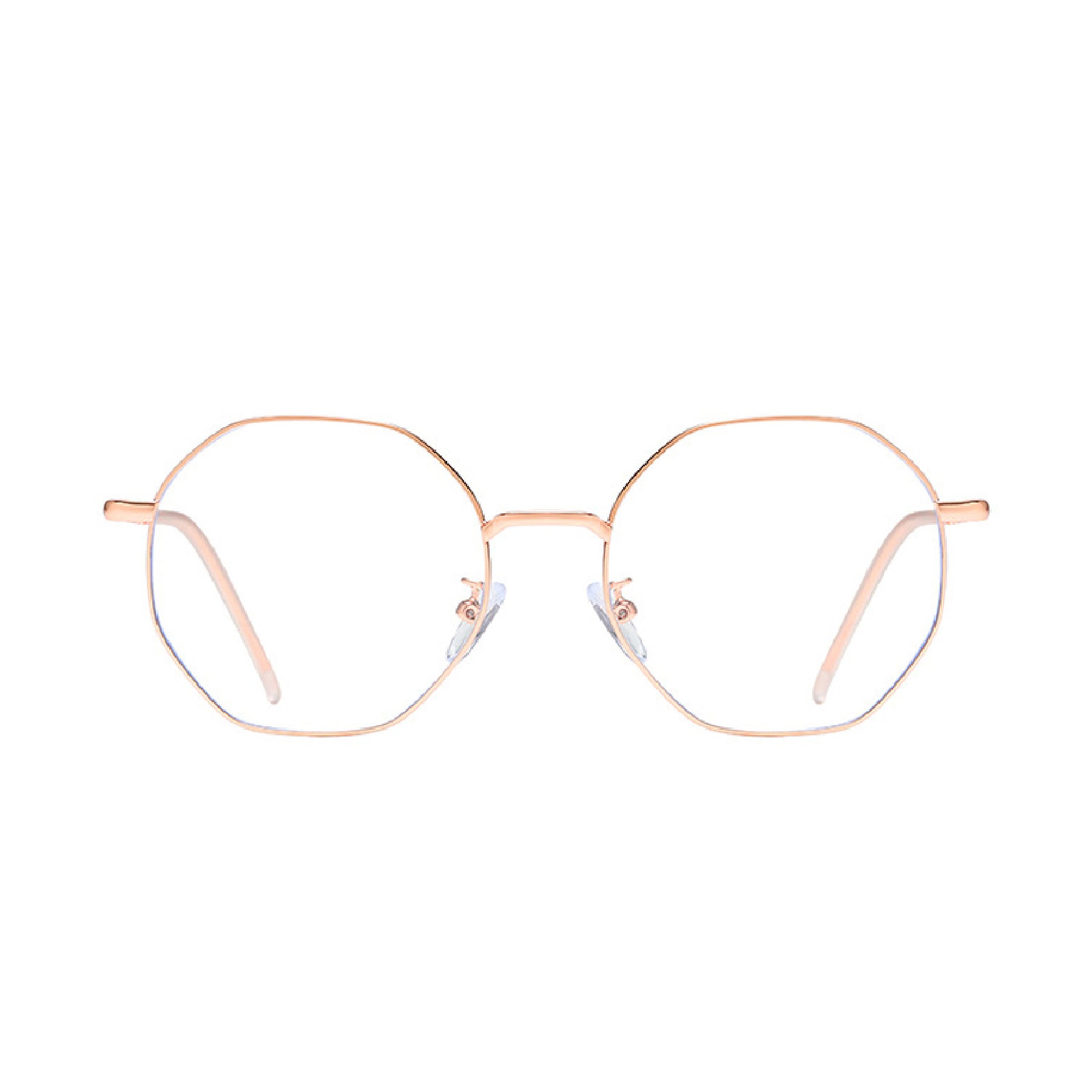 Blue Ray Hexagonal Eyeglasses