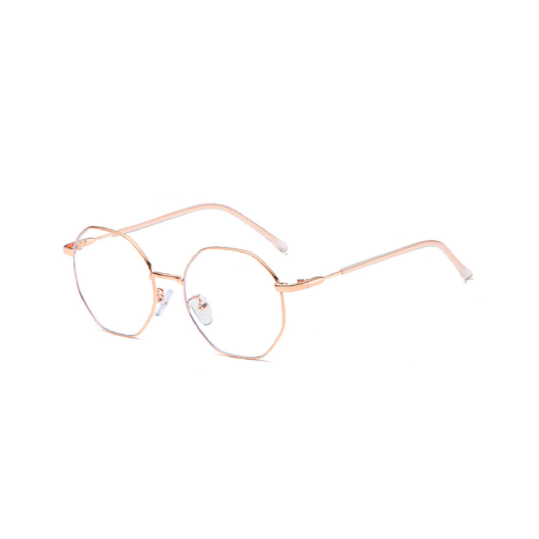 Blue Ray Hexagonal Eyeglasses