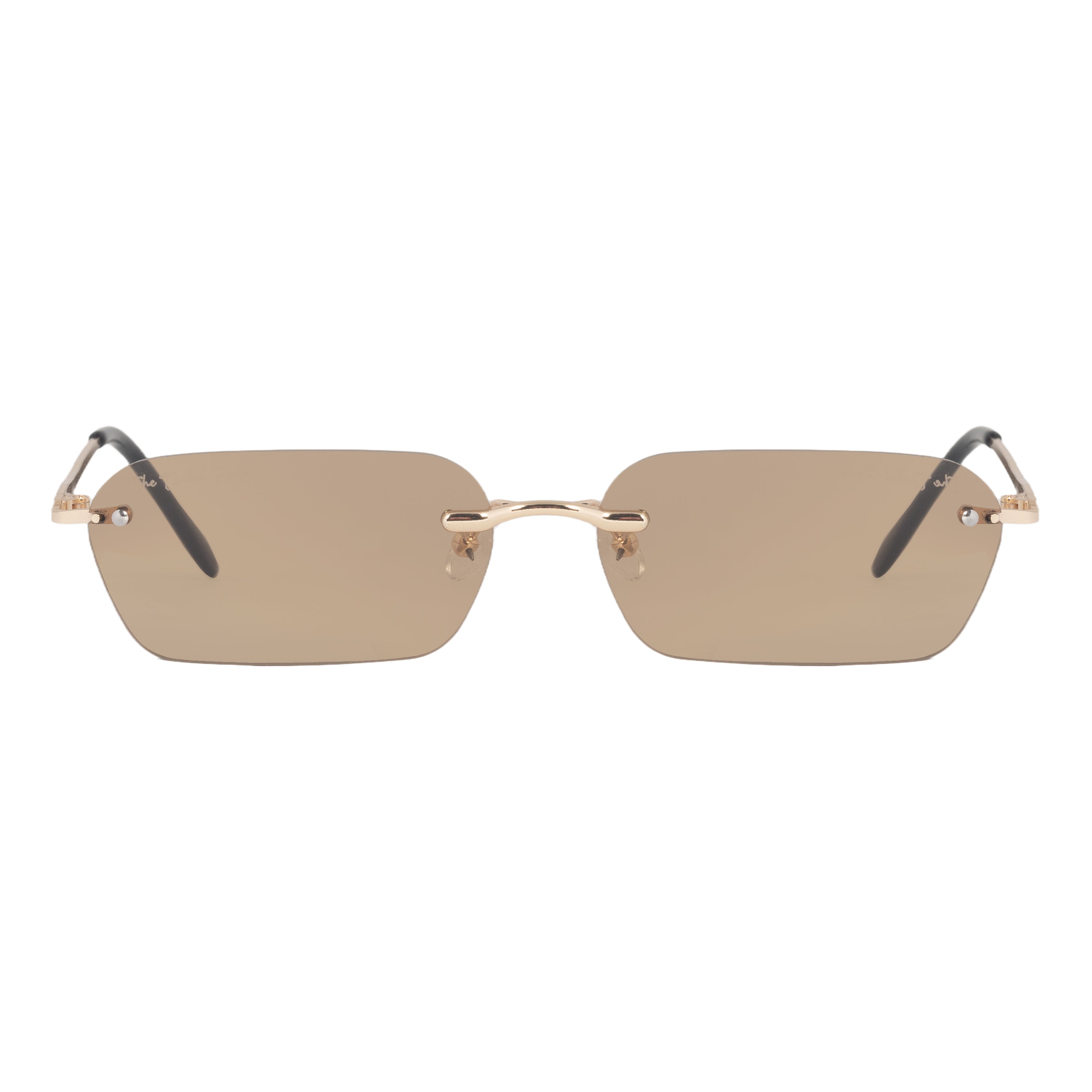 Rimless Rectangle Tint Sunglasses (UV400 Protection)