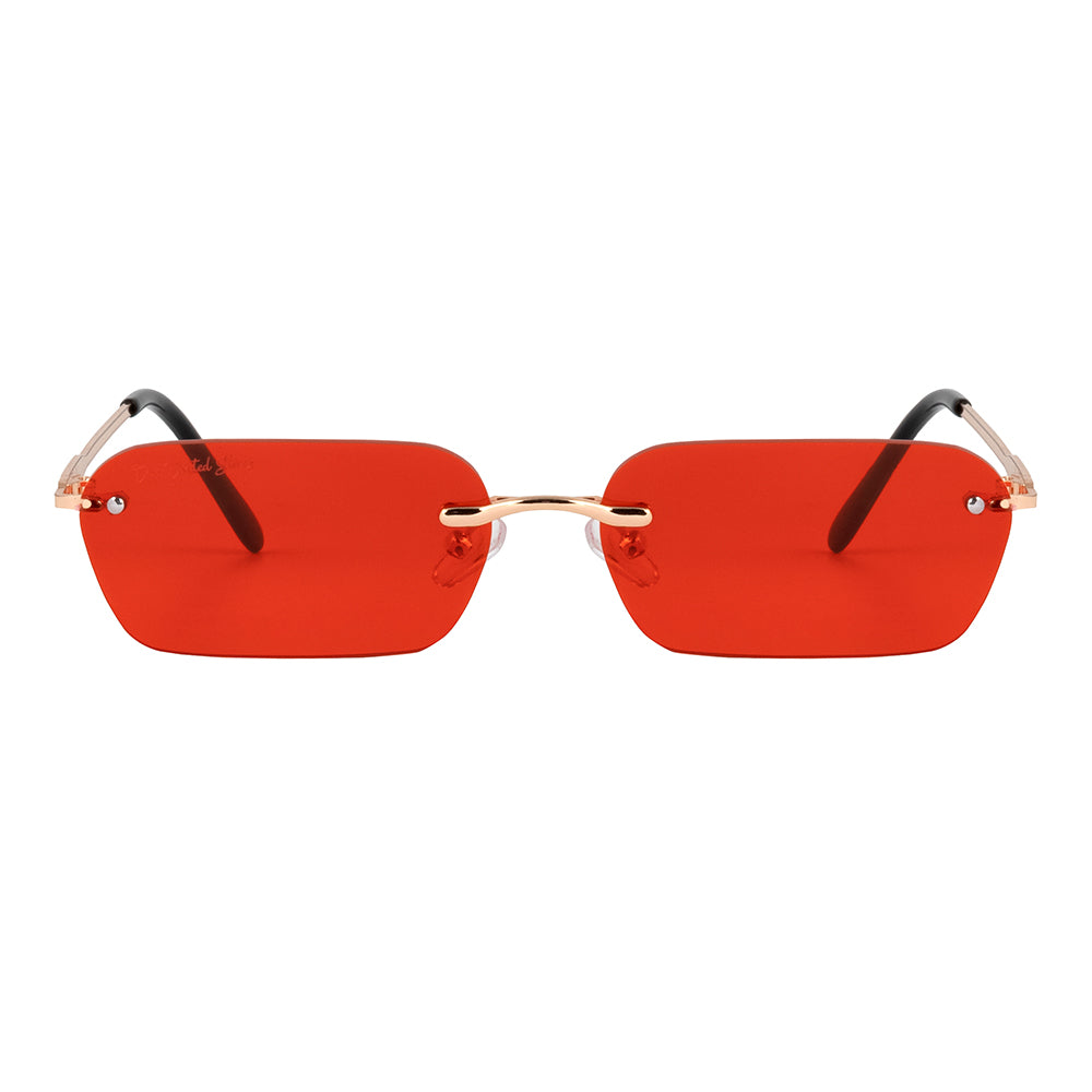 Rimless Rectangle Tint Sunglasses (UV400 Protection)