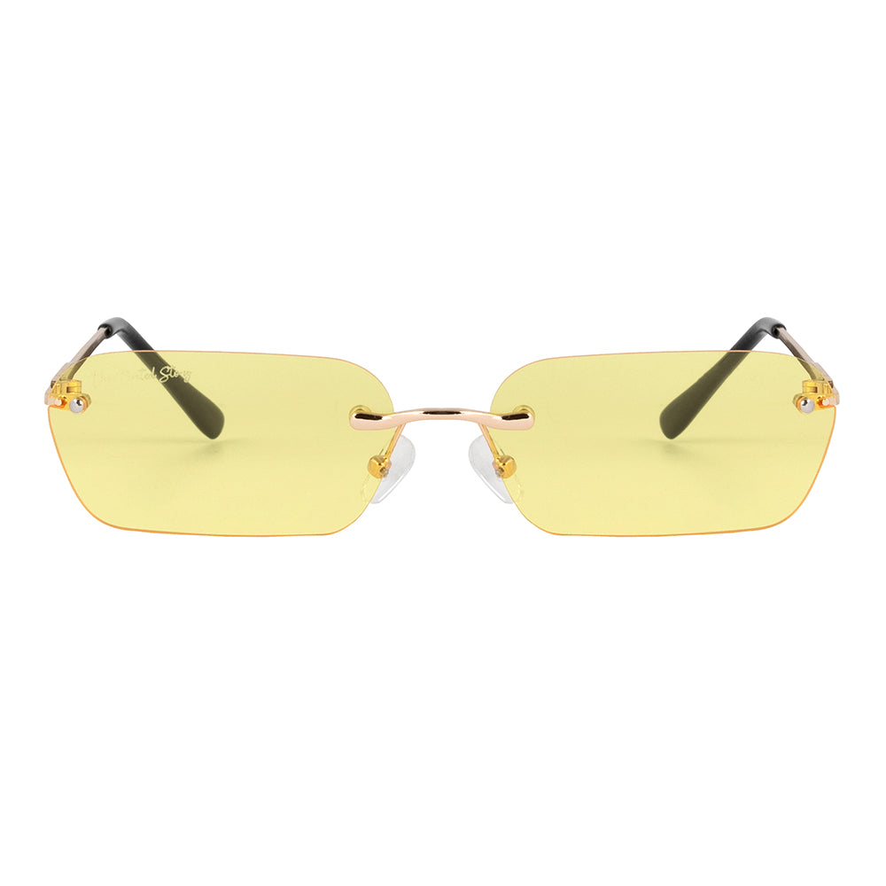 Rimless Rectangle Tint Sunglasses (UV400 Protection)