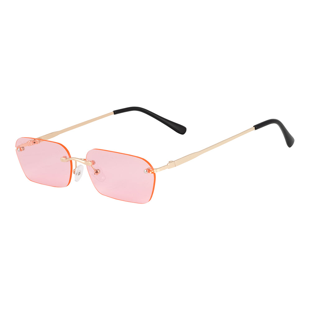 Rimless Rectangle Tint Sunglasses (UV400 Protection)