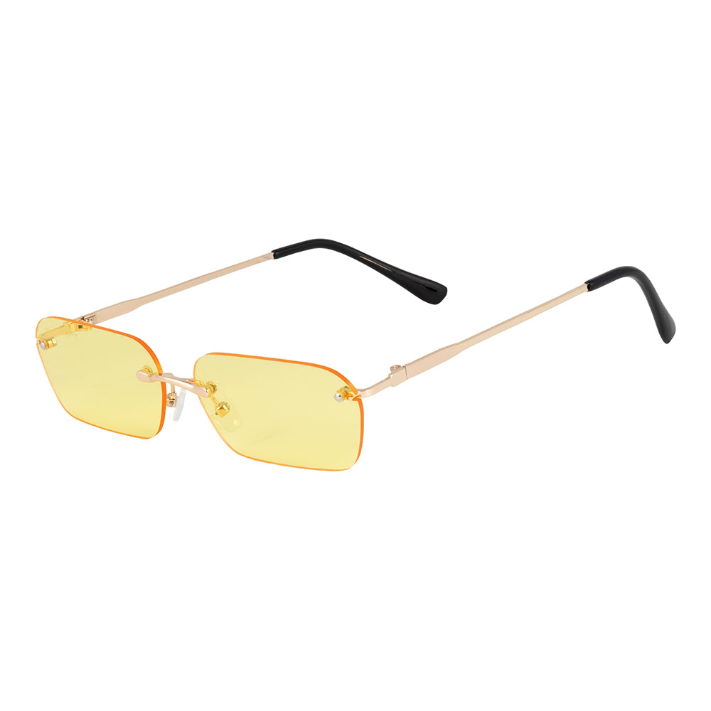 Rimless Rectangle Tint Sunglasses (UV400 Protection)