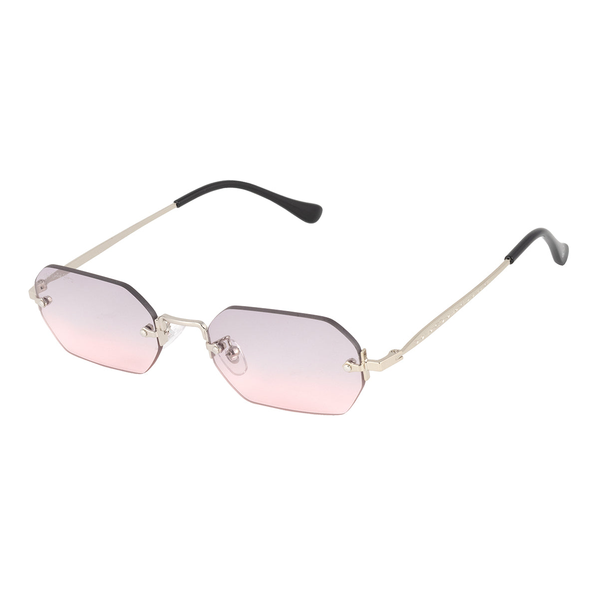 Rimless Hexagonal Sunglasses