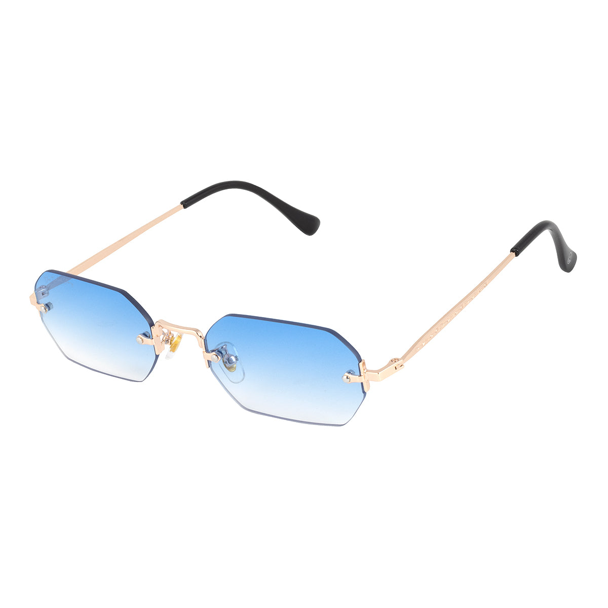 Rimless Hexagonal Sunglasses