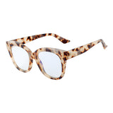 Blue Ray Leopard Oversized Eyeglasses (UV400 Protection)