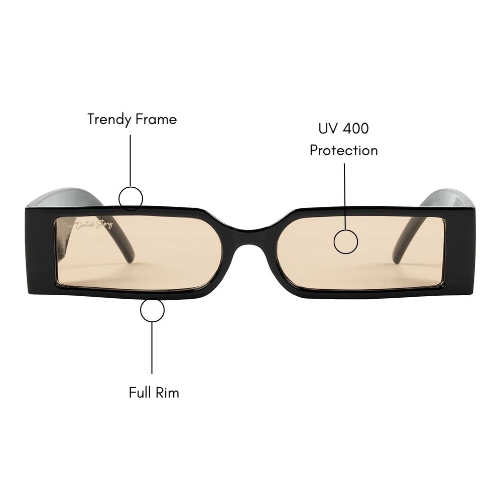 Rectangular Spy Glasses (UV400 Protection)