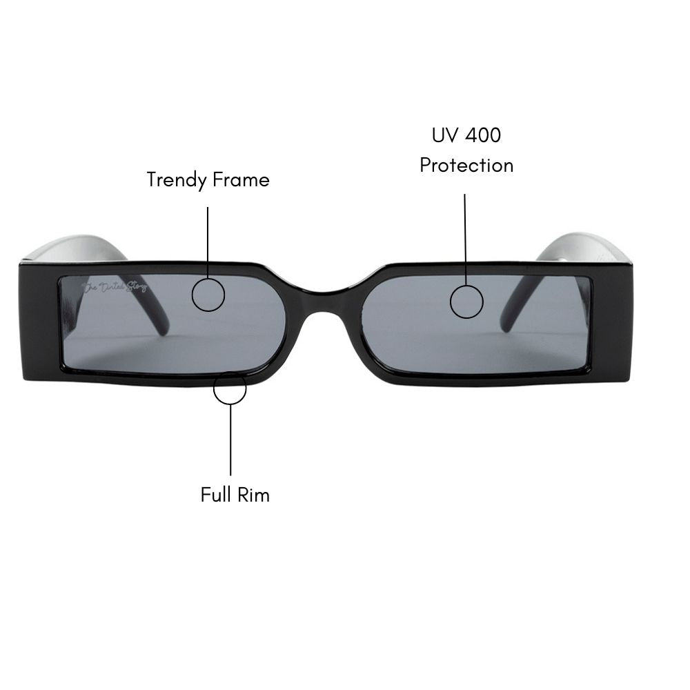 Rectangular Spy Glasses (UV400 Protection)