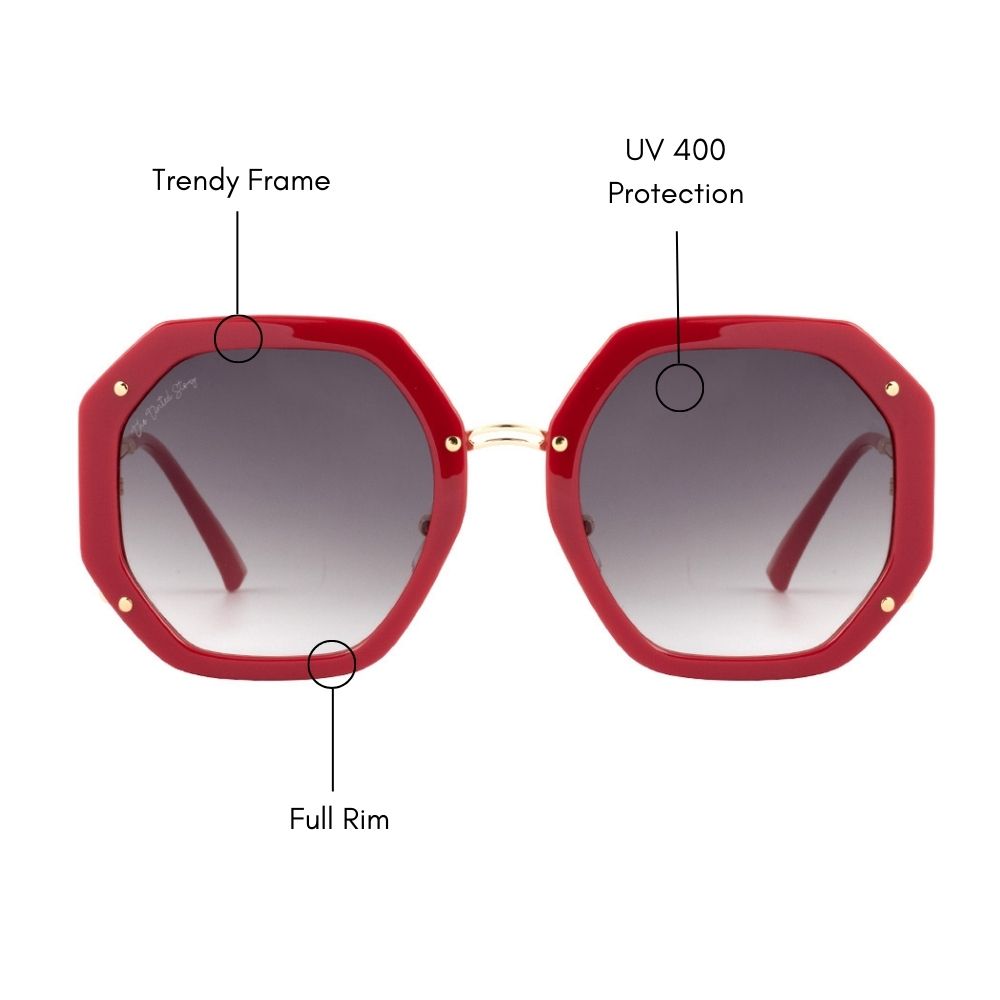 Senary Oversized Sunglasses (UV400 Protection)