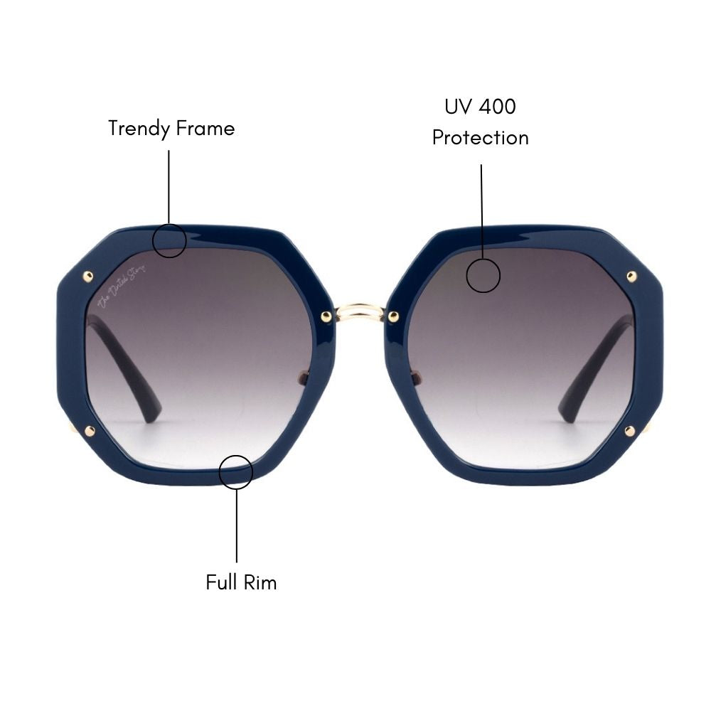 Senary Oversized Sunglasses (UV400 Protection)