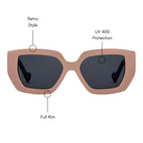 Abner Retro Oversized Sunglass (UV400 Protection)