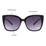 Evelyn Oversized Sunglasses (UV 400 Protection)