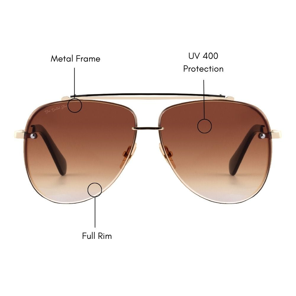 Spacier Aviator Sunglasses (UV400 Protection)