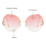 Hexagon Retro Sunglasses (UV400 Protection)