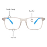 Kids Square Blue Ray Eyeglasses (UV 400 Protection)