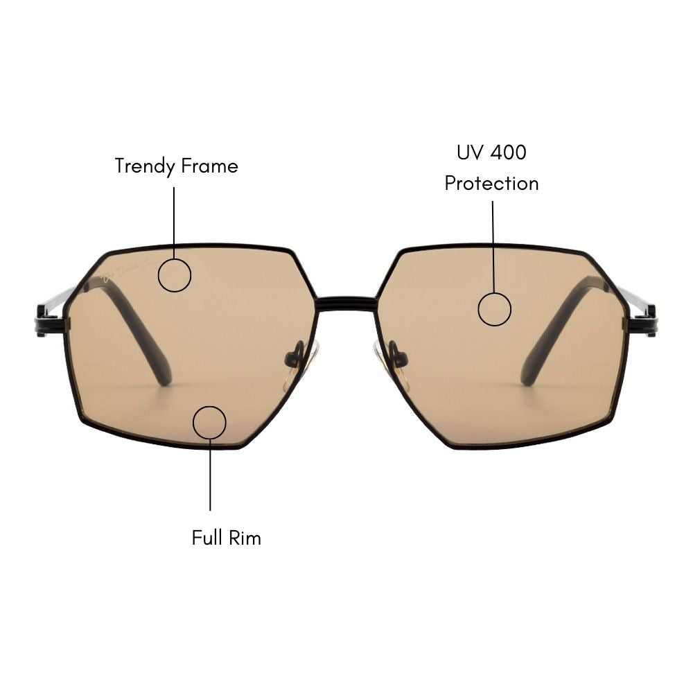 Trope Hexagonal Sunglasses (UV400 Protection)