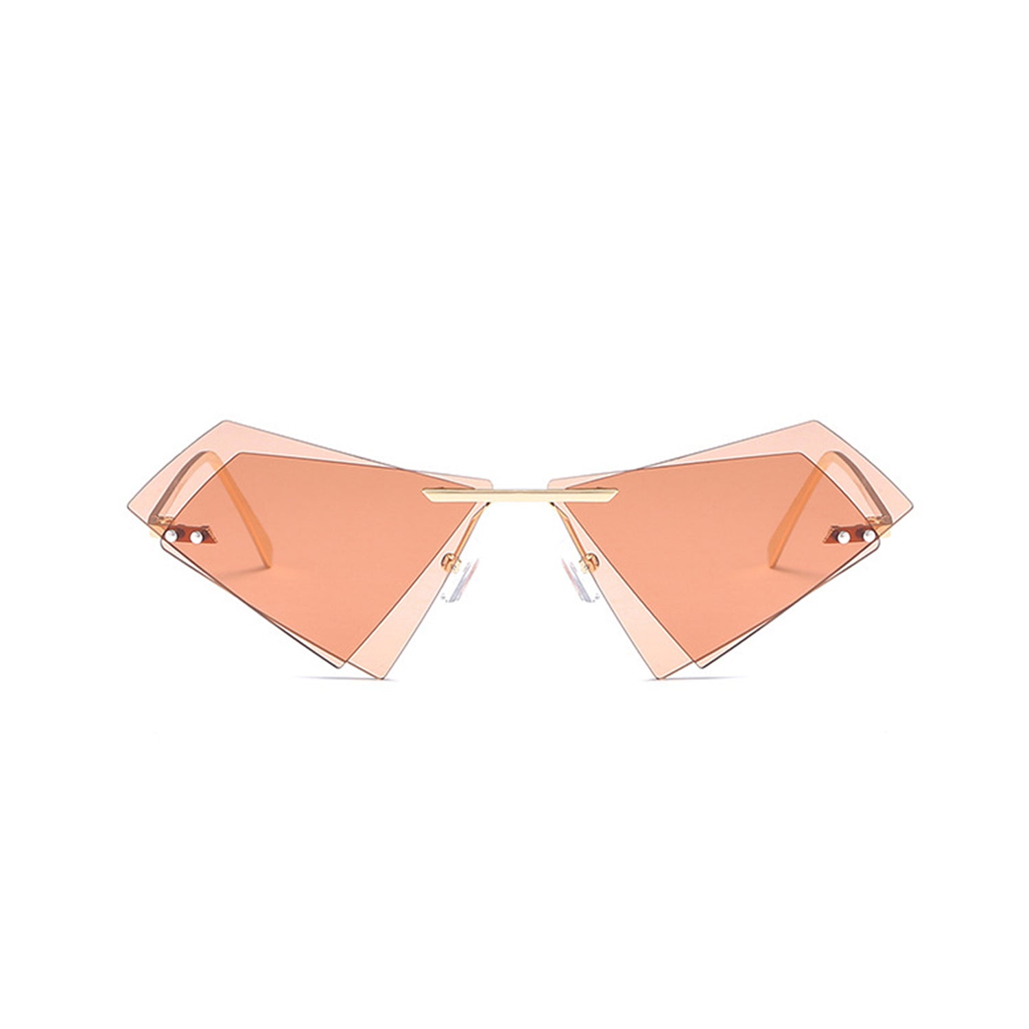 Trendy Rimless Triangle Sunglasses (UV400 Protection)