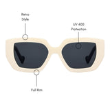 Abner Retro Oversized Sunglass (UV400 Protection)