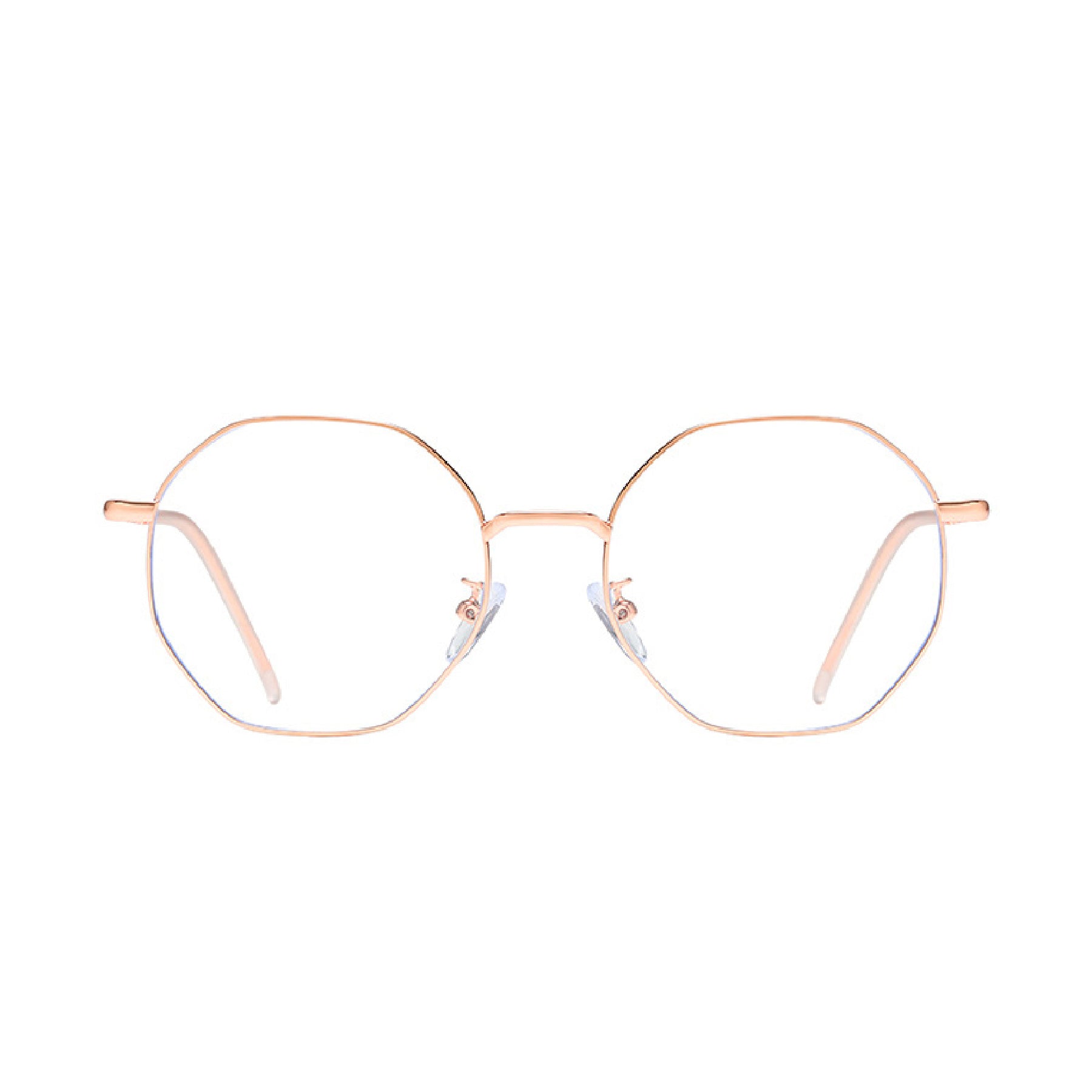 Blue Ray Hexagonal Eyeglasses