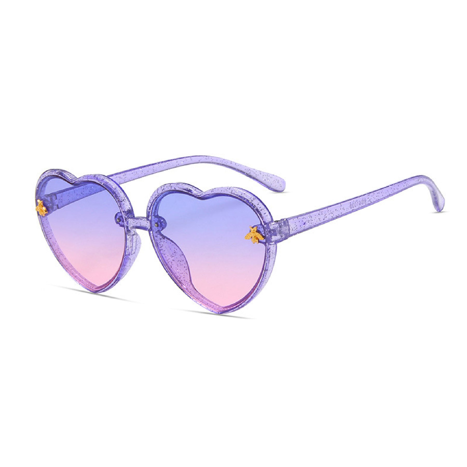 Kids Glitter Heart Sunglasses (UV 400 Protection)