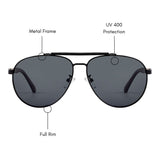Austere Aviator Sunglasses (UV400 Protection)