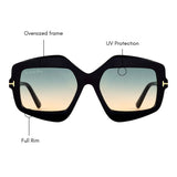 Bellamy Oversized Sunglasses (UV400 Protection)