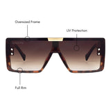 Benita Oversized Sunglasses (UV400 Protection)