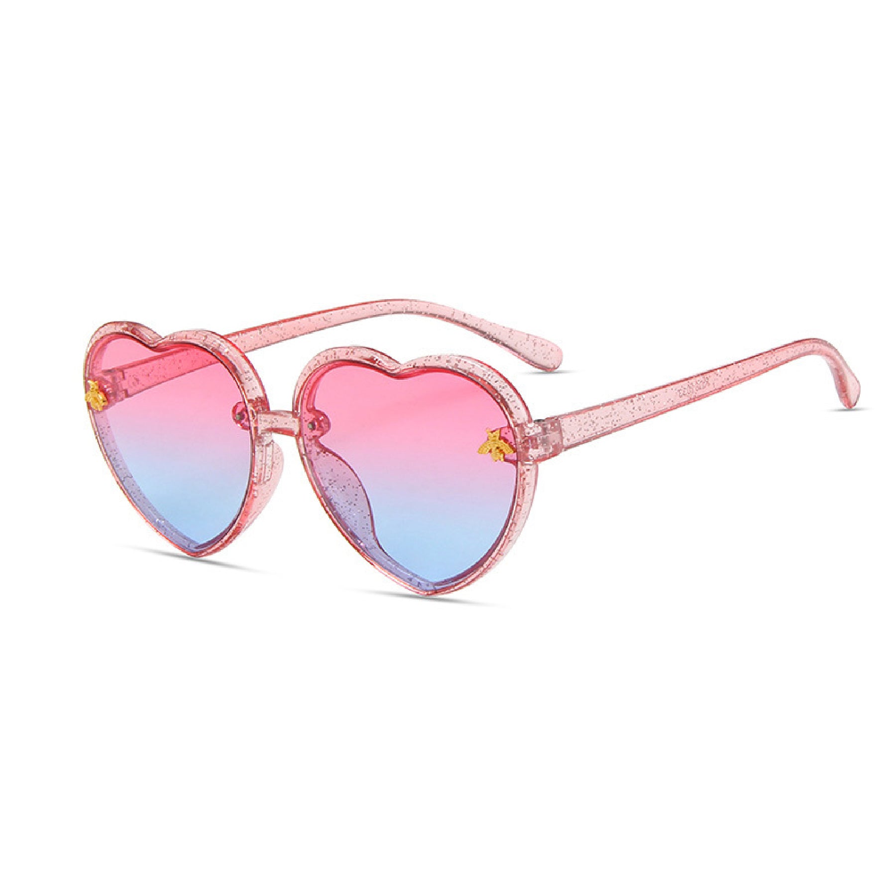 Kids Glitter Heart Sunglasses (UV 400 Protection)