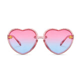 Kids Glitter Heart Sunglasses (UV 400 Protection)