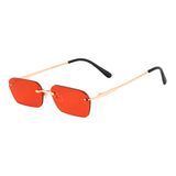 Rimless Rectangle Tint Sunglasses (UV400 Protection)