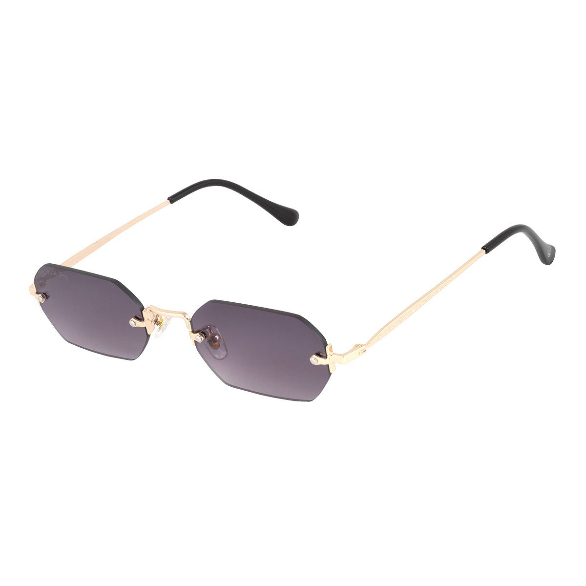 Rimless Hexagonal Sunglasses