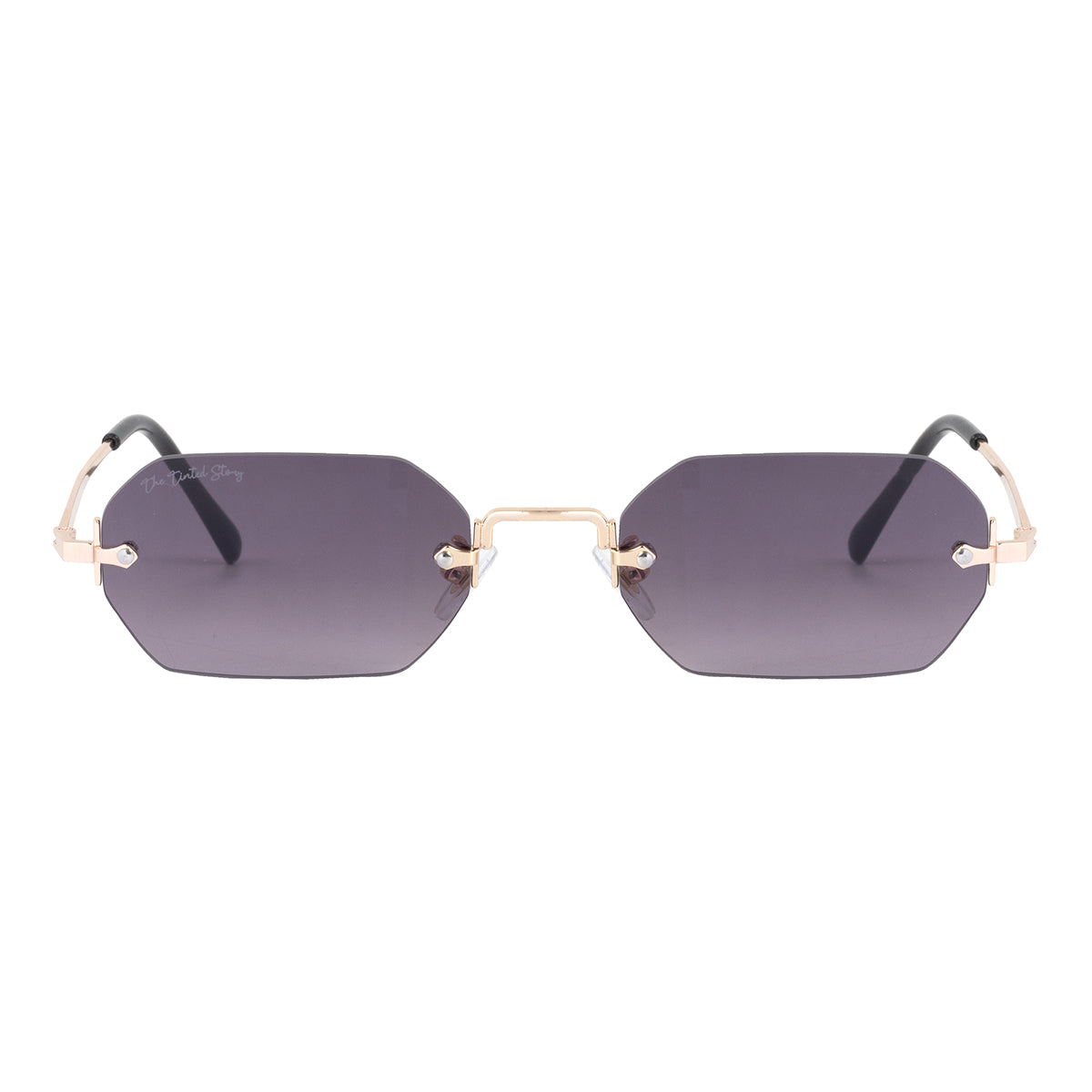 Rimless Hexagonal Sunglasses